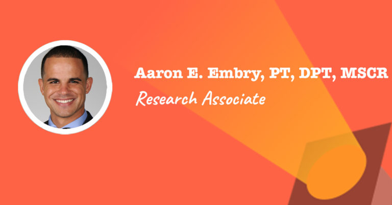 Physical Therapy Research Associate - Aaron Embry - The Non-Clinical PT