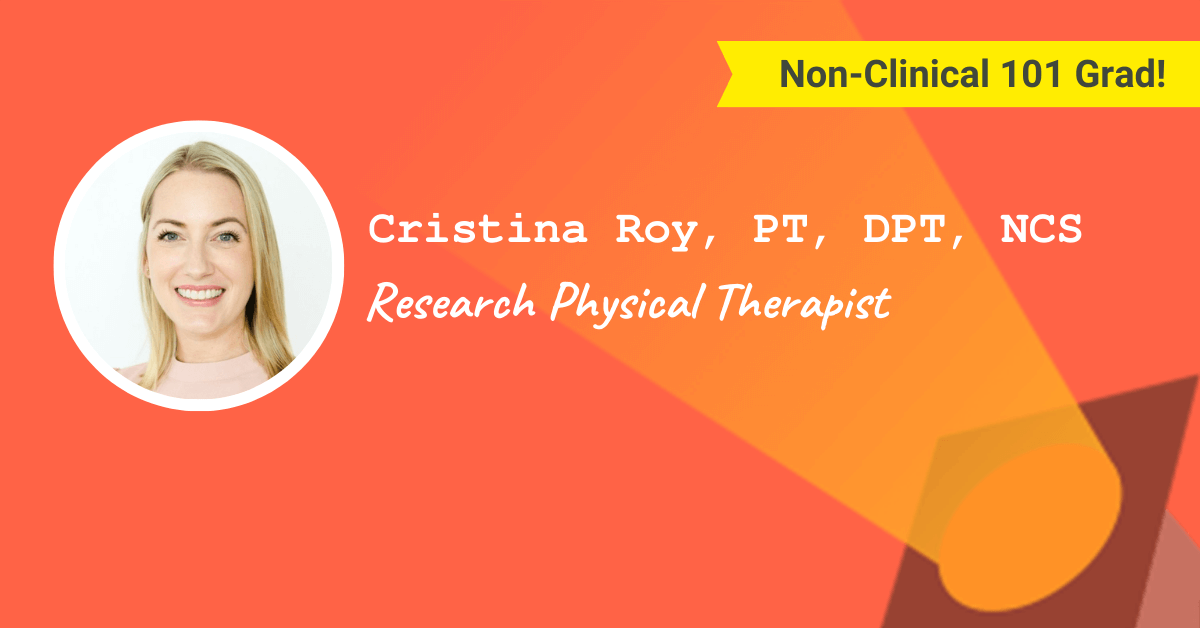 Cristina Roy is a research PT
