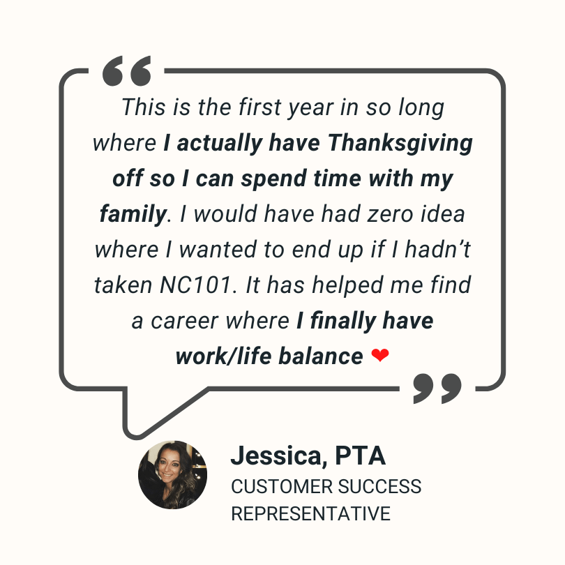 Jessica, PTA testimonial