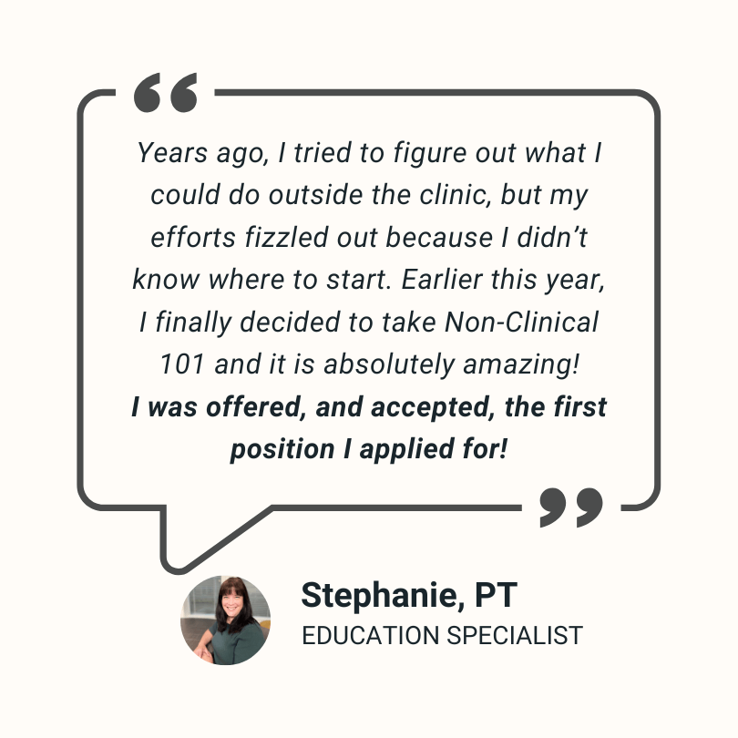 Stephanie, PT testimonial