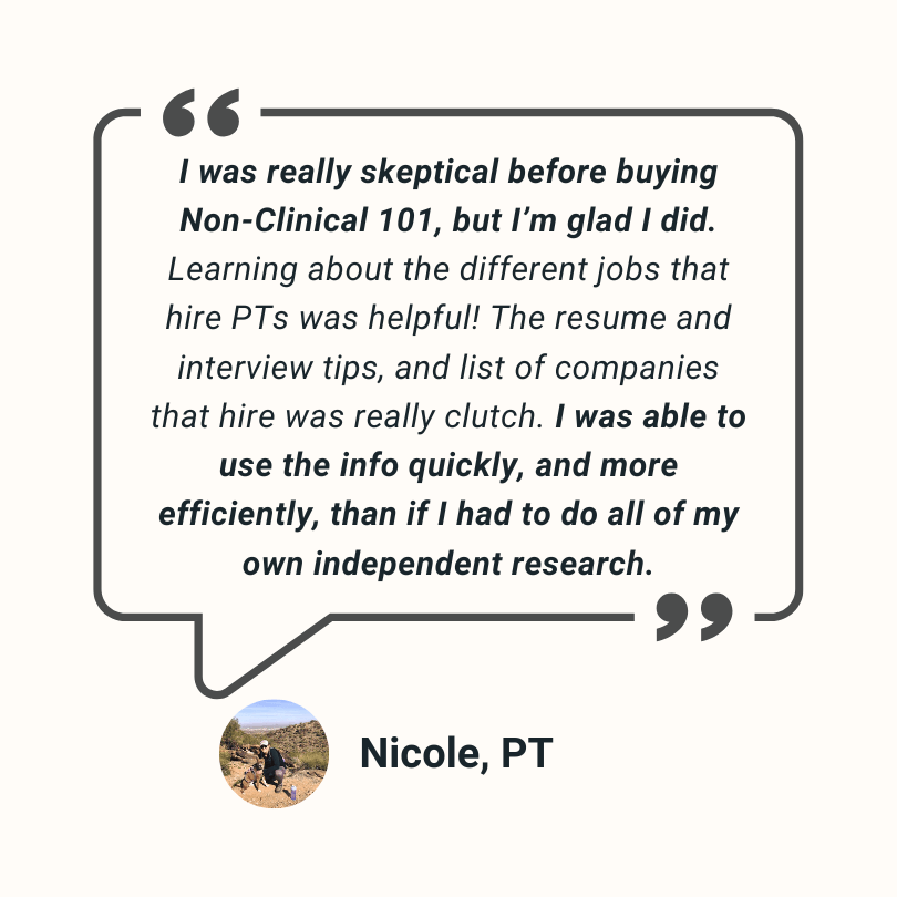Nicole, PT testimonial