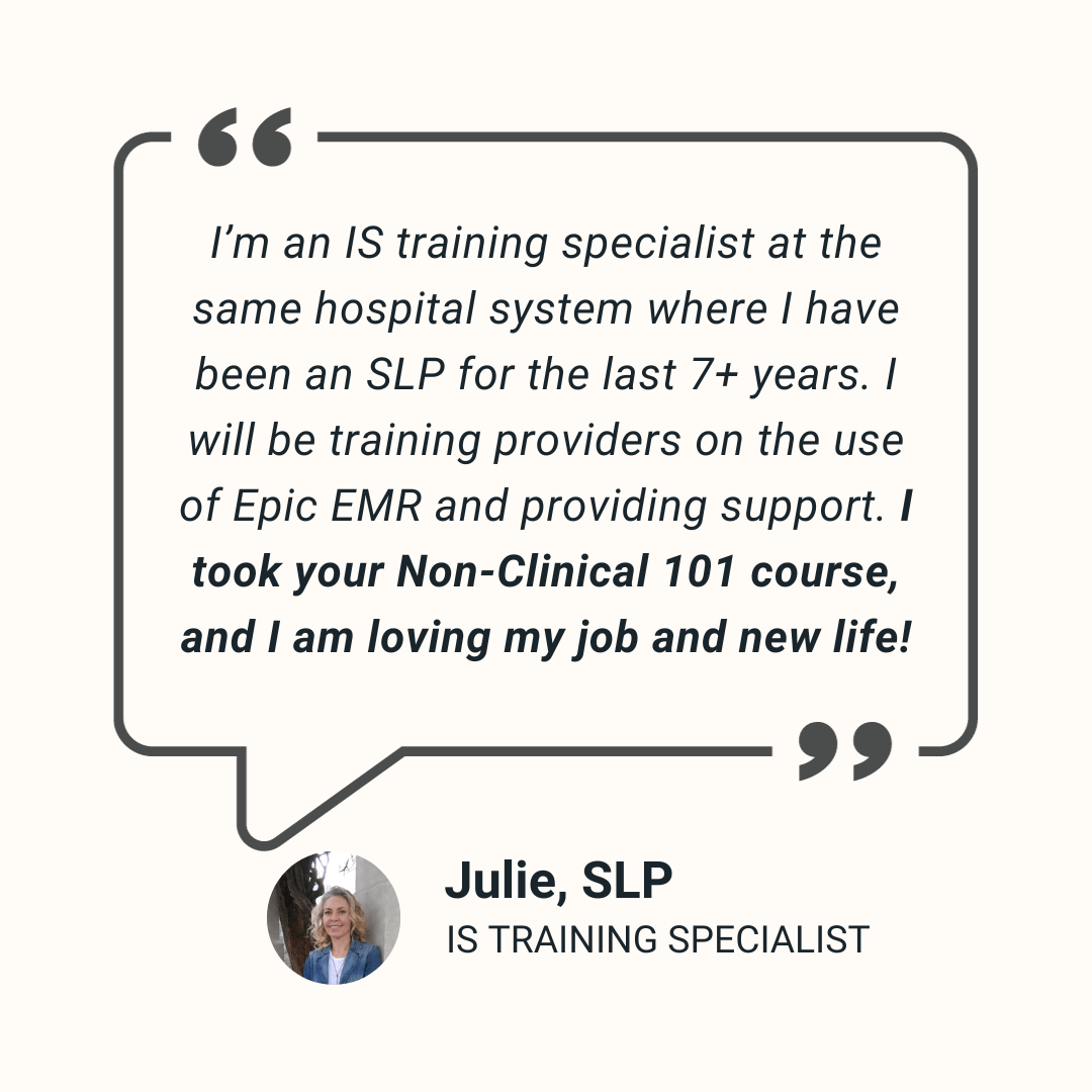 Julie, SLP testimonial