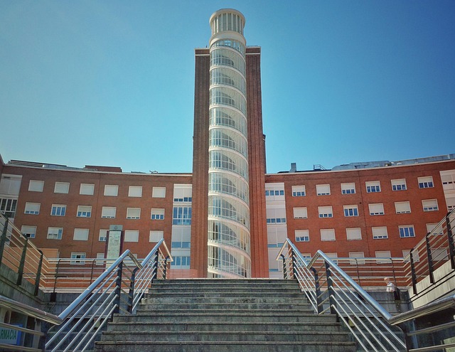 hospital, stairs, architecture, building, tower, hospital, hospital, hospital, hospital, hospital