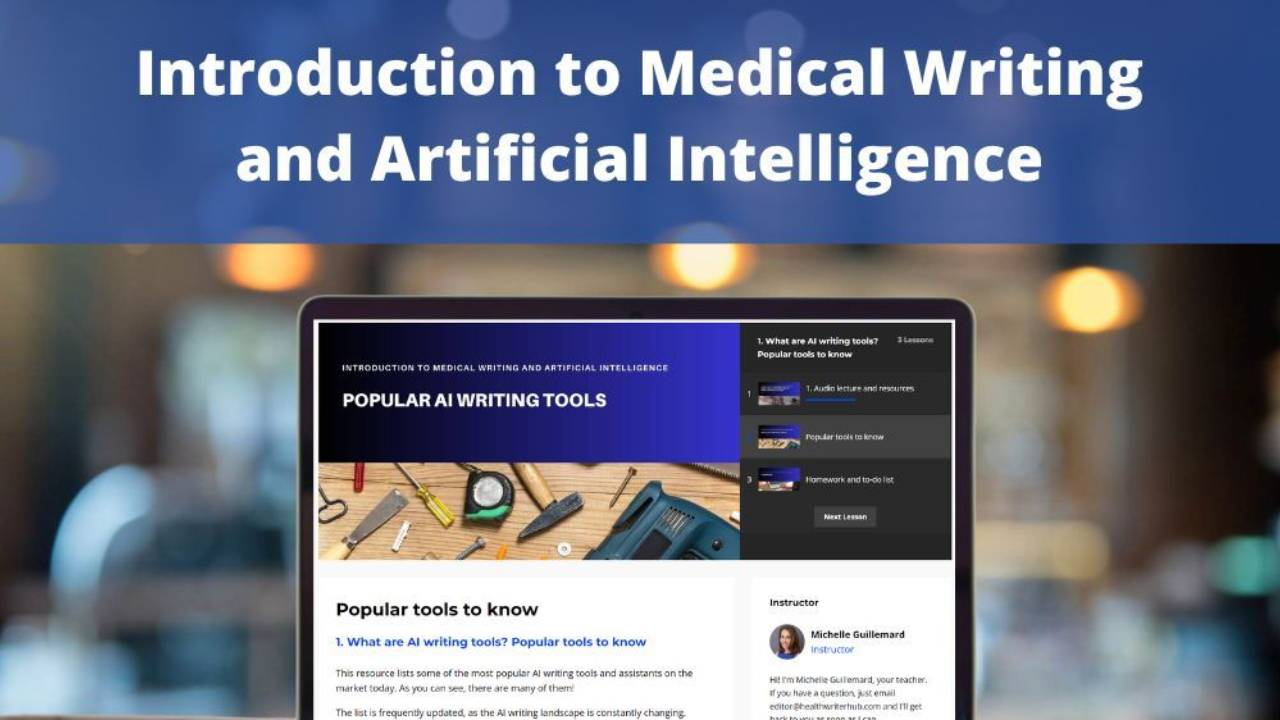 Introduction to Medical Writing and Artificial Intelligence course
