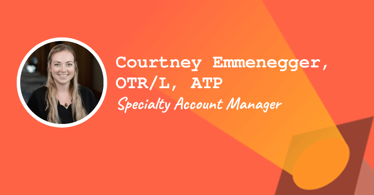 Meet Courtney Emmenegger, OTR/L, ATP, the Specialty Account Manager at Numotion who transitioned from occupational therapy to a non-clinical role.
